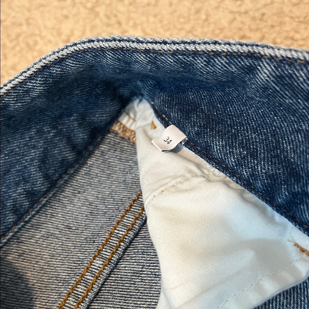 Loewe Blue Wide-Leg Embroidered Jeans - Picture 7 of 8